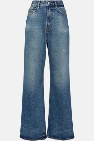 Acne Studios 2022F high-rise wide-leg jeans