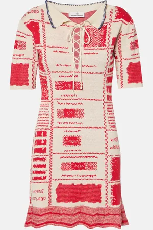 Vivienne Westwood Checked hemp and cotton minidress