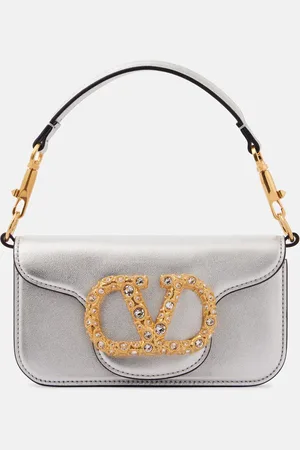 VALENTINO GARAVANI LocÃ² Small metallic leather shoulder bag