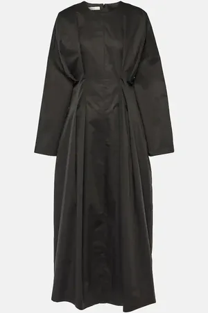 CO Gathered tton midi dress