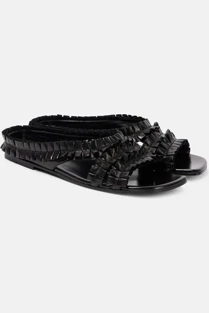 DRIES VAN NOTEN Ruffled leather sandals