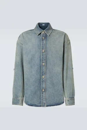 Loewe Anagram embroidered denim overshirt
