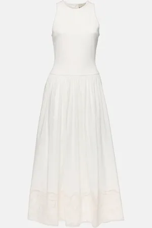 ALÉMAIS AlÃ©mais Pegasus embroidered cotton poplin midi dress