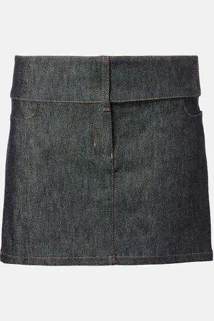 Courrèges CourrÃ¨ges Belted denim miniskirt