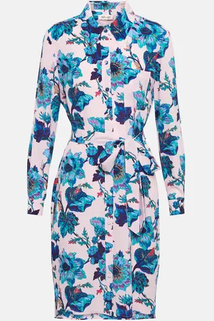 Diane von Furstenberg Prita floral-print shirt minidress