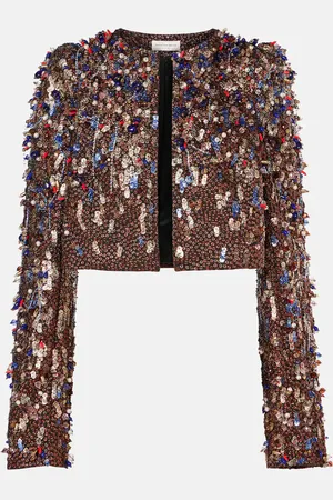 DRIES VAN NOTEN LamÃ© cropped jacket