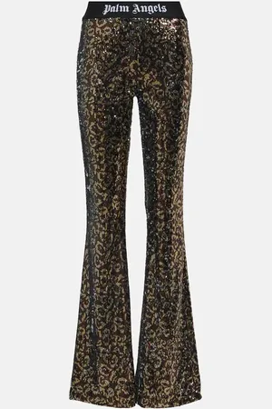 Palm Angels Sequined flared pants