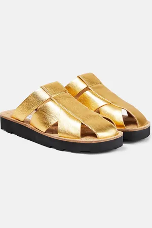 GABRIELA HEARST Metallic leather mules