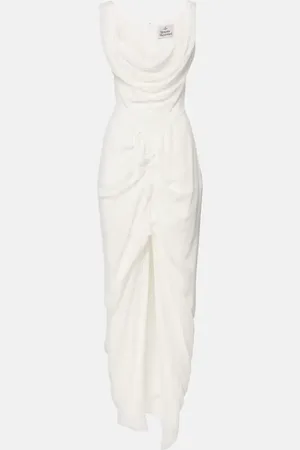 Vivienne Westwood Panther gathered asymmetric maxi dress