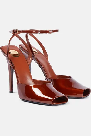 Saint Laurent La Scandale 110 patent leather sandals