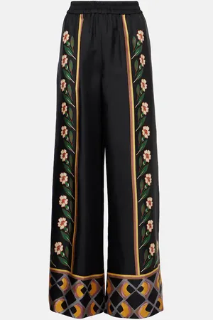 La DoubleJ Dazed PlacÃ©e silk twill palazzo pants