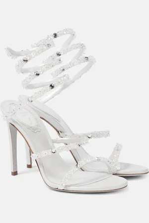 RENE CAOVILLA Cinderella Cleo 105 embellished satin sandals