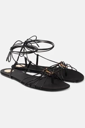 Saint Laurent Babylone Cassandre leather sandals