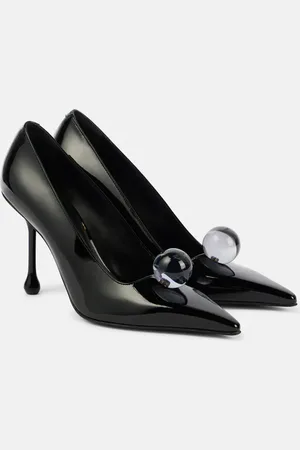 Jimmy Choo Orb 95 embellished patent leather pumps