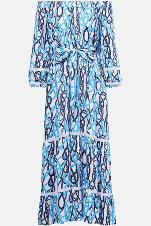 Melissa Odabash Eclipse printed off-shoulder midi dress