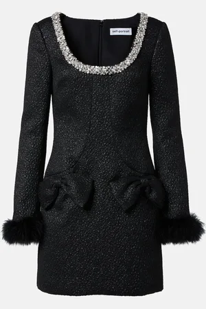 Self-Portrait Sequined metallic minidress