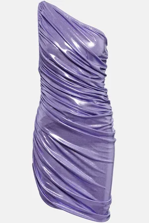 Norma Kamali Diana one-shoulder lamÃ© minidress