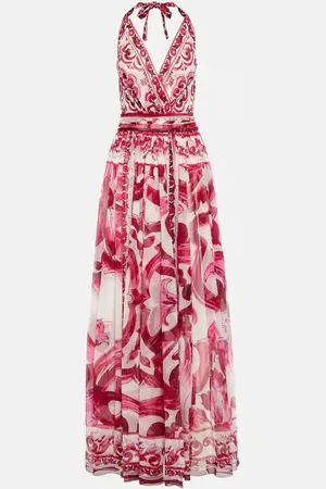Dolce & Gabbana Majolica printed silk chiffon gown