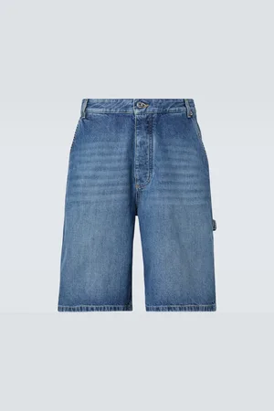 Bottega Veneta High-rise denim Bermuda shorts