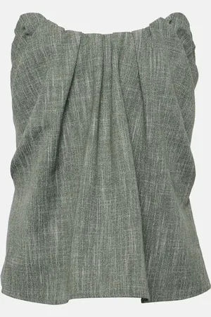 CO Gathered wool-blend top