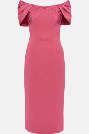 Rebecca Vallance Anais off-shoulder crÃªpe midi dress