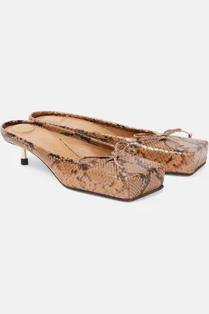 Jacquemus Les Mules Basses snake-effect leather mules