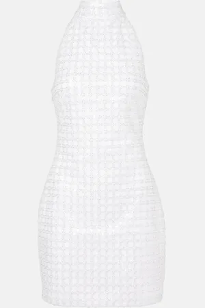 ROTATE Bridal embellished halterneck minidress