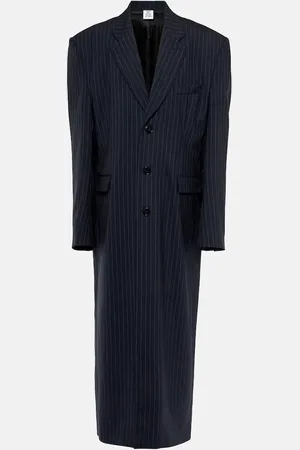 Vetements Oversized pinstriped wool coat