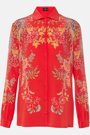 Etro Floral silk crÃªpe de chine shirt