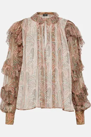 Etro Paisley silk crepon blouse