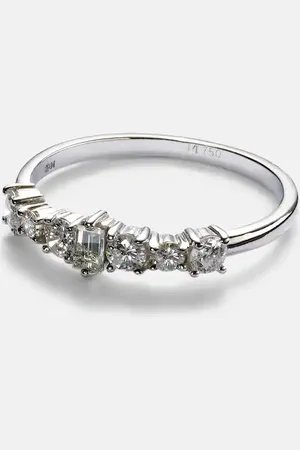 Ileana Makri Rivulet 18kt white gold ring with diamonds