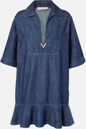 VALENTINO VGold cotton chambray minidress