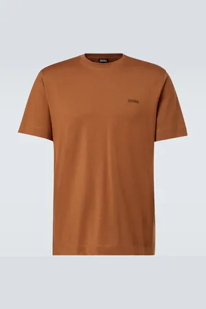 Ermenegildo Zegna Logo embroidered cotton jersey T-shirt