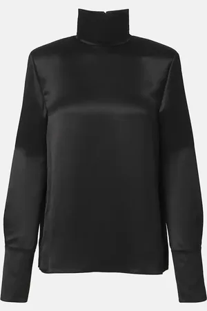 Saint Laurent Turtleneck silk satin blouse