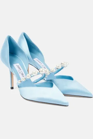 Jimmy Choo Aurelie 85 embellished satin pumps