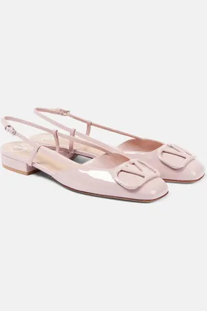 VALENTINO GARAVANI VLogo Signature leather slingback flats