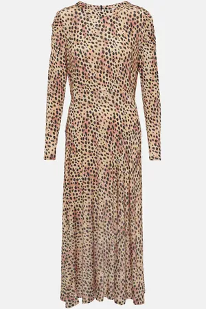 RIXO London Cerise leopard-print midi dress