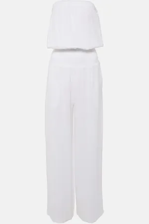 Melissa Odabash Naomi strapless cotton jumpsuit