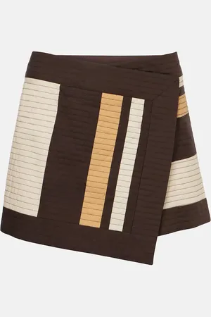 SIR Savanna striped cotton wrap skirt
