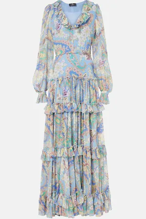 Etro Floral silk gown