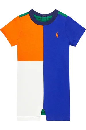 Ralph Lauren Colorblocked cotton jersey bodysuit