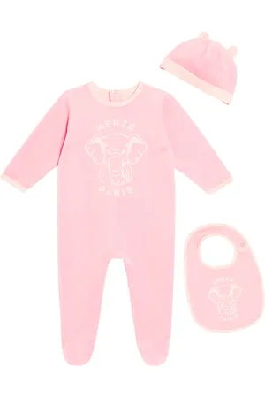Kenzo Baby bodysuit, bib, and beanie set