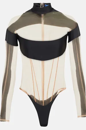 MUGLER Paneled bodysuit