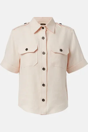 Loro Piana Annalisa linen and wool blouse