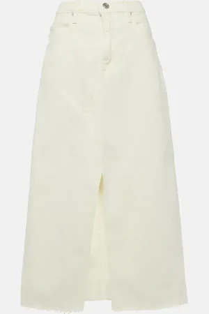 Frame The Midaxi denim midi skirt