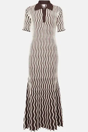 Bottega Veneta Striped wool polo dress
