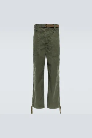 SACAI Belted cotton pants
