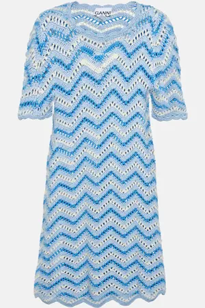 Ganni Crochet cotton minidress