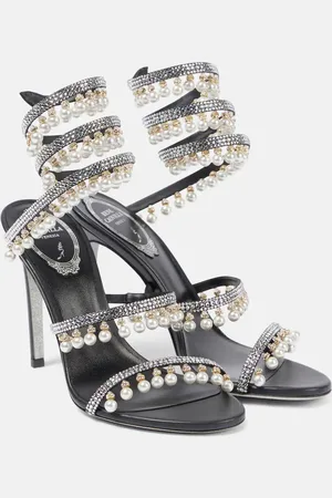 RENE CAOVILLA 85 embellished satin sandals