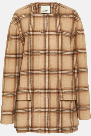 Isabel Marant Checked wool blend coat